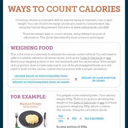 Image for Ways to Count Calories - Carbs & Cals